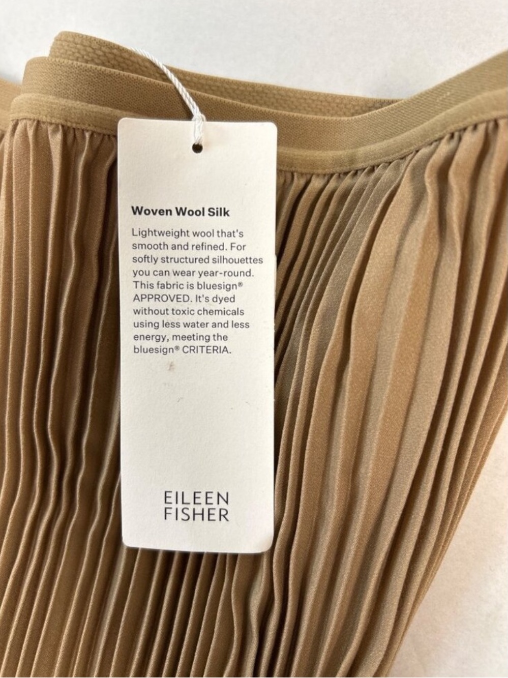EILEEN FISHER Pleated Wool-Silk Midi Skirt - Picture 3 of 5